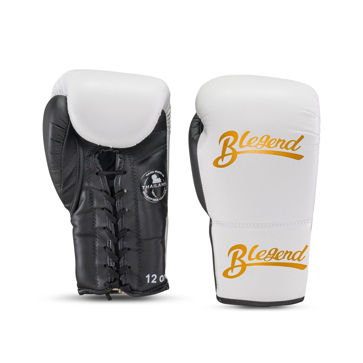Blegend Boxing Gloves BGLLP Lace Up White Black