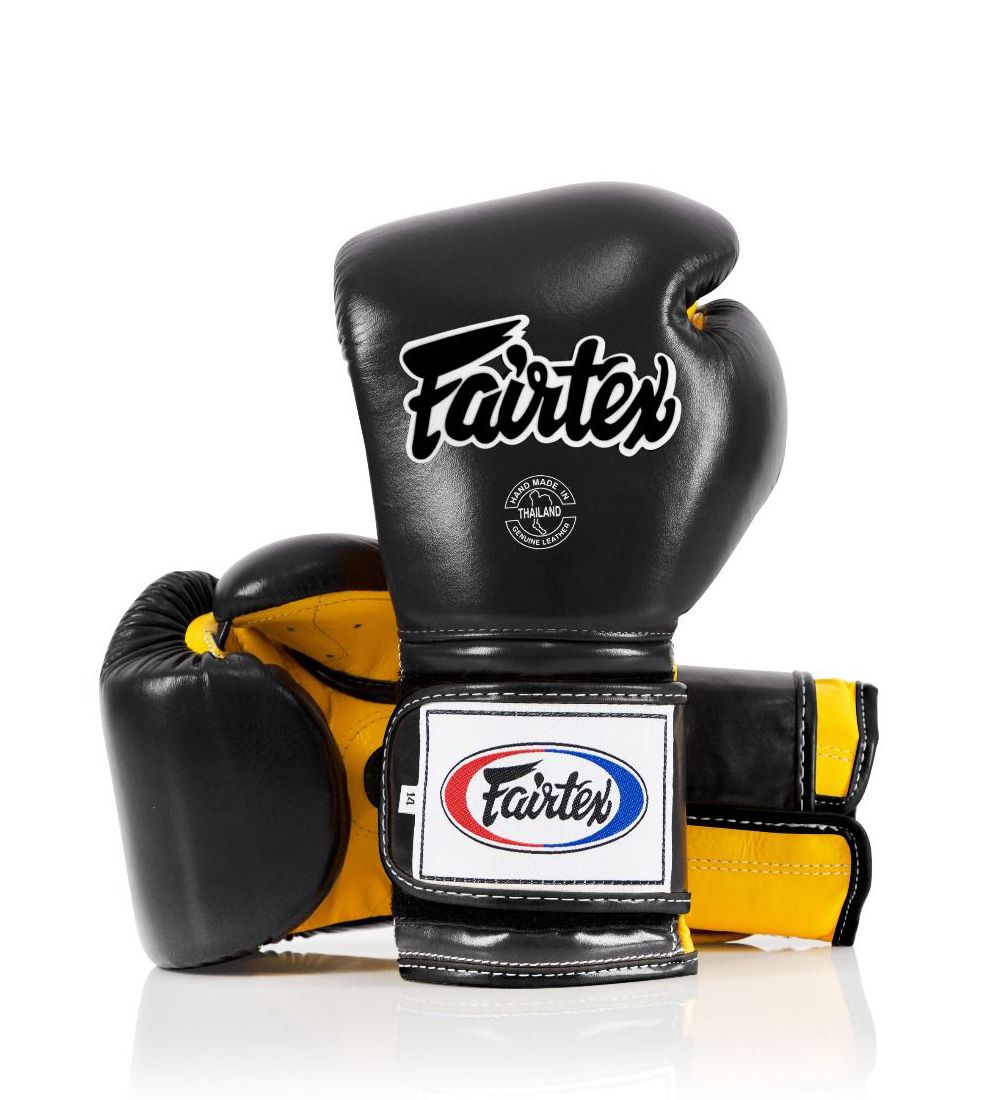 Fairtex Boxing Gloves BGV9 Black Yellow
