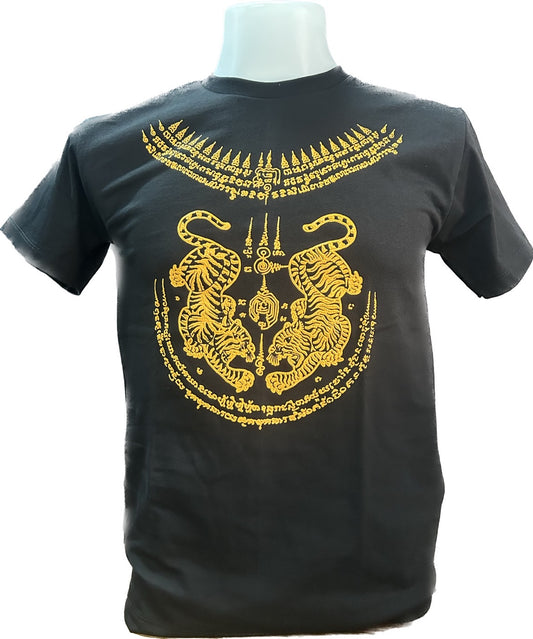 King Muay Thai T-Shirt Golden Tiger