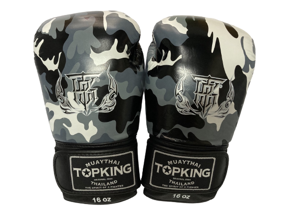 Top King Boxing Gloves "Camouflage"  TKBGEM-03 Grey