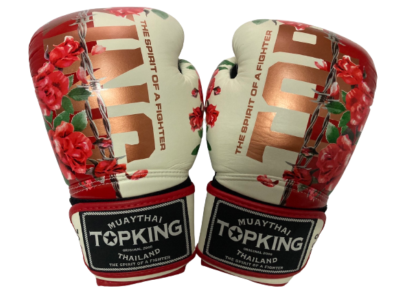Top King Boxing Gloves TKBGRS ROSE WHITE