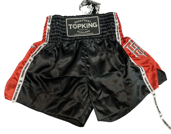 Top King Muay Thai Shorts TKTBS -202 Black Red (N)
