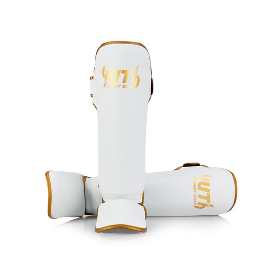 Yuth Shinguards BSL10 Semileather White Gold