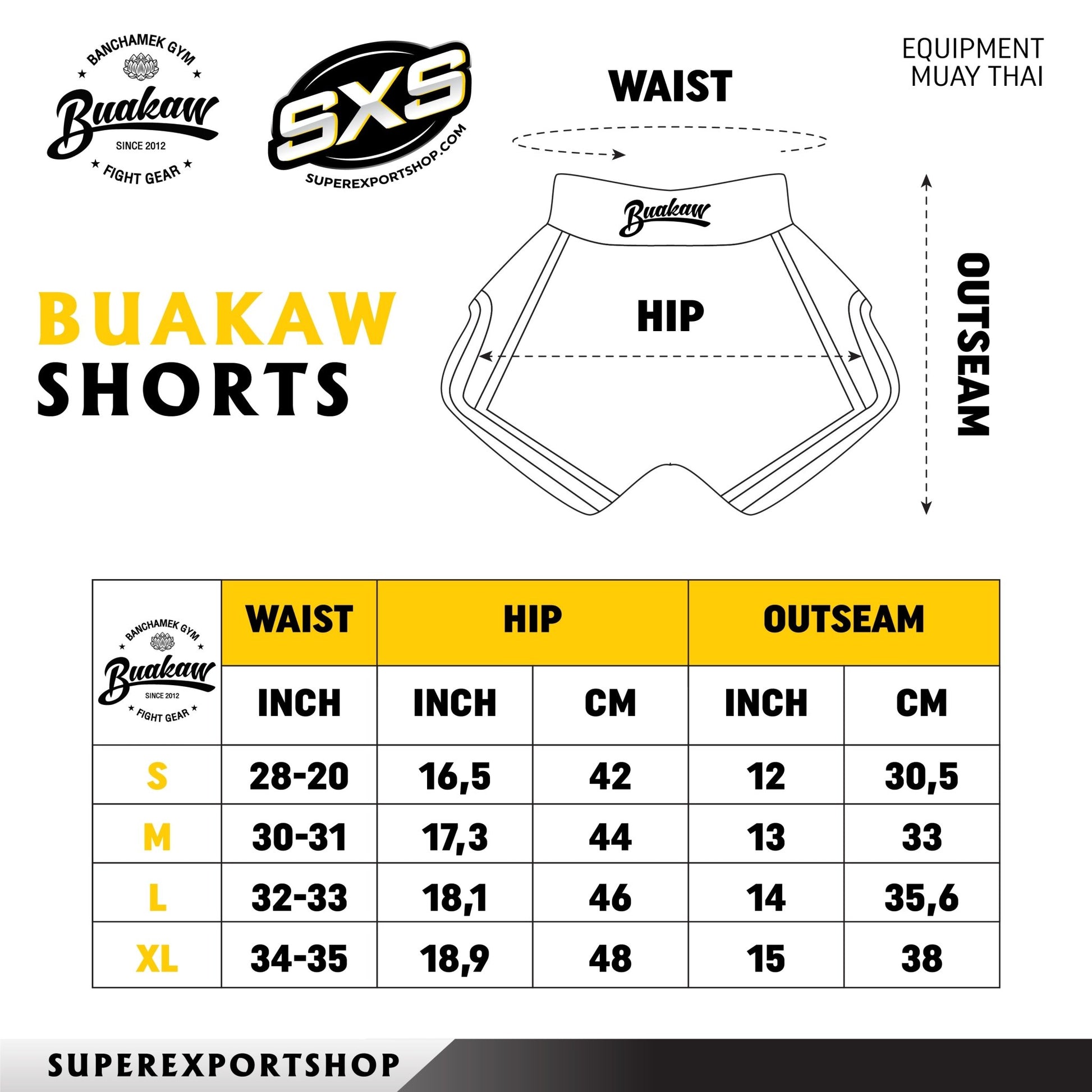 Buakaw Shorts BSH3 WHITE GOLD Buakaw