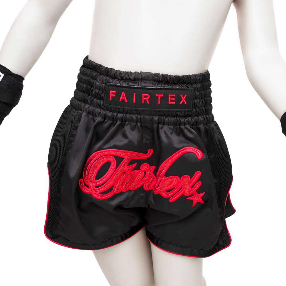 Fairtex Boxing Shorts for Kids - BSK2104 "Midnight Red" Fairtex