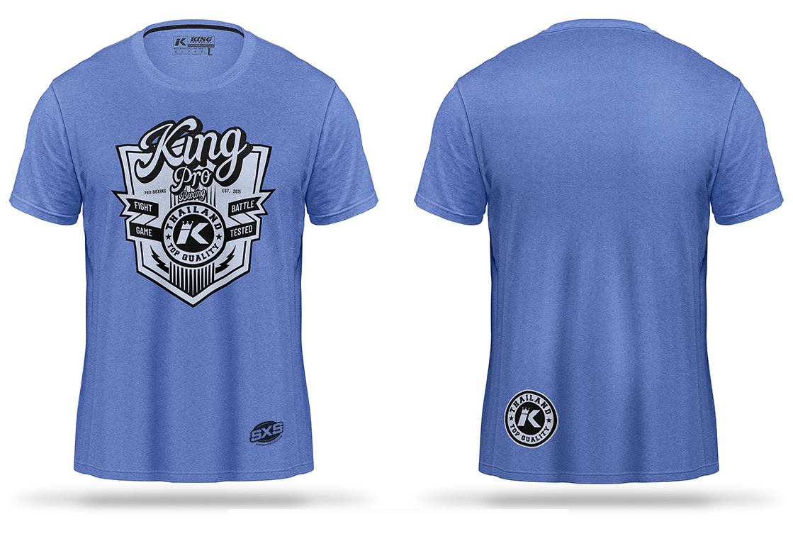 King Pro Boxing T-shirt Shield LG Blue