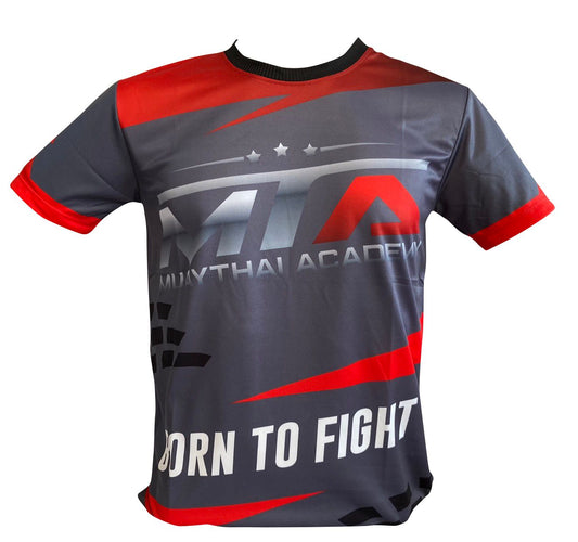 MTA Muay Thai T-shirt Born to fight 2 Grey Red