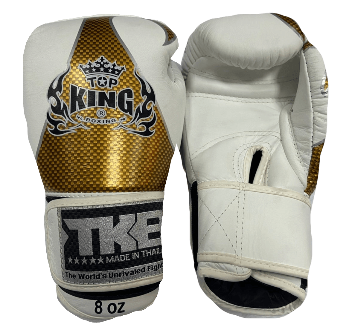 Top King Boxing Gloves "Empower" NO AIR TKBGEM-01 White(Gold) - SUPER EXPORT SHOP