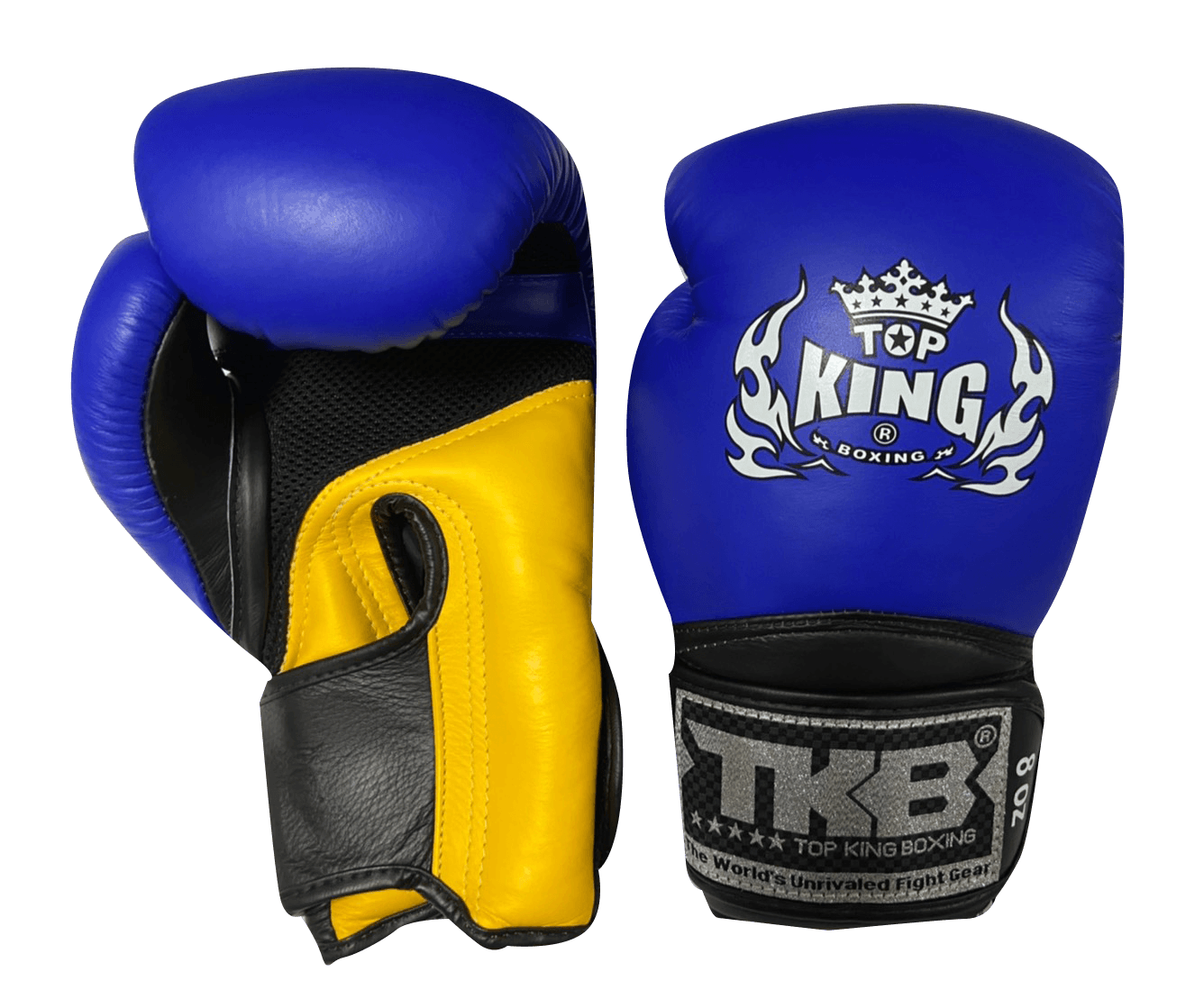 Top King Boxing Gloves TKBGSA Super Air Blue Yellow Black