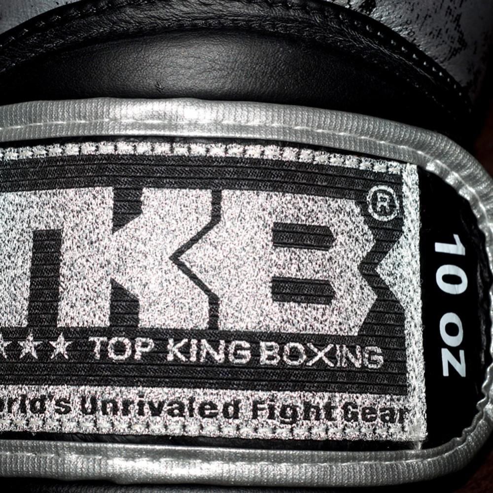 Top King Boxing Gloves TKBGSS02 NO AIR BLACK SILVER - SUPER EXPORT SHOP