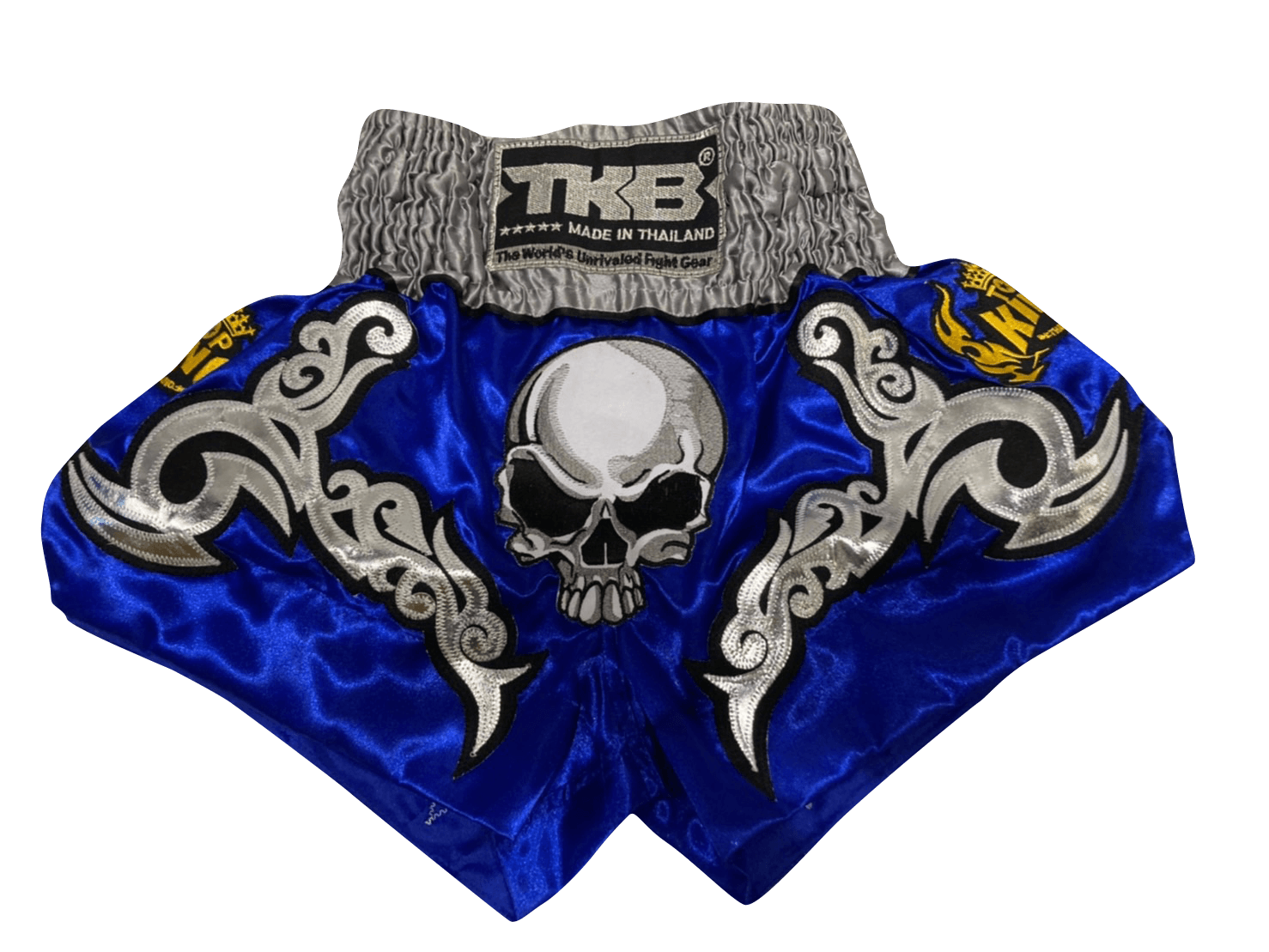 Top King Muay Thai Shorts Skull TKTBS-046 Blue