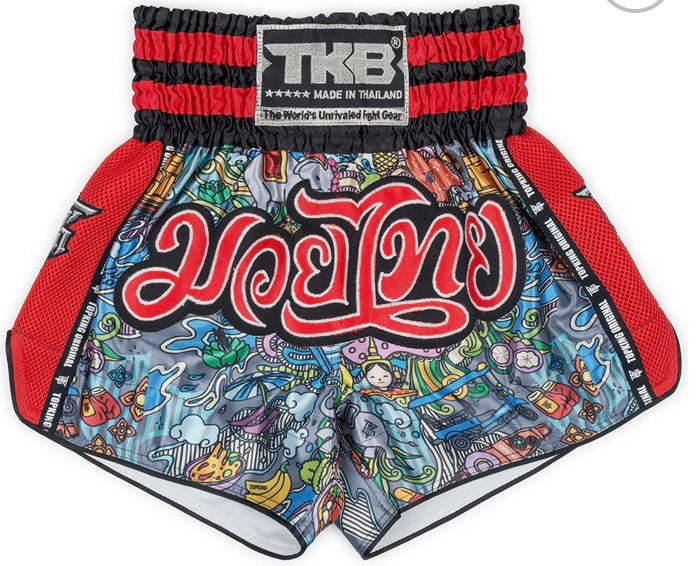Top King Muay Thai Shorts TKTBS-223 Red