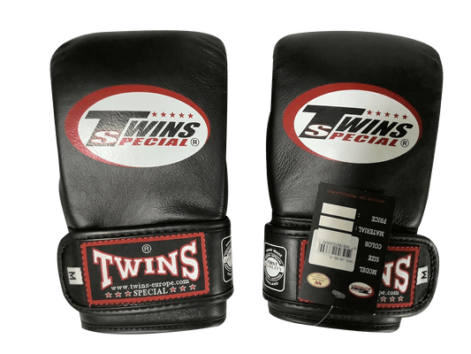 Twins Special Boxing Bag Gloves TBGL4H Black Open Thumb