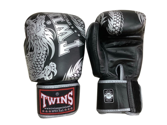 Twins Special FBGVL3-49 SILVER/BLACK BOXING GLOVES