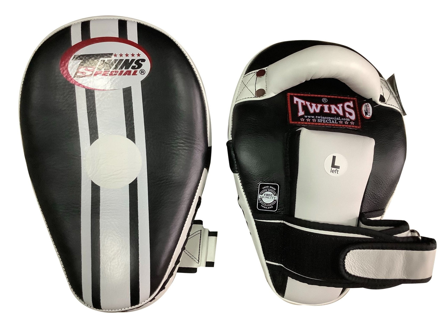 Twins Special Kicking Pads KPL11 White/black (color reverse)
